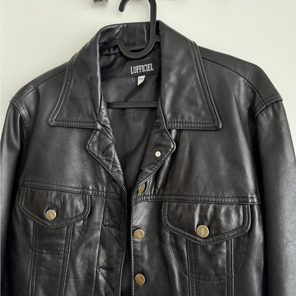 Vintage genuine leather shirt jacket - Picture 7 of 9